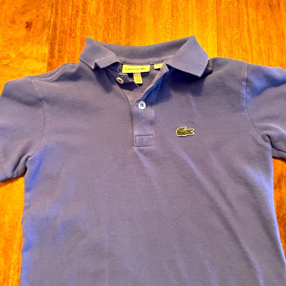 Kids size 8 (8T) Lacoste polo shirt. Great condition